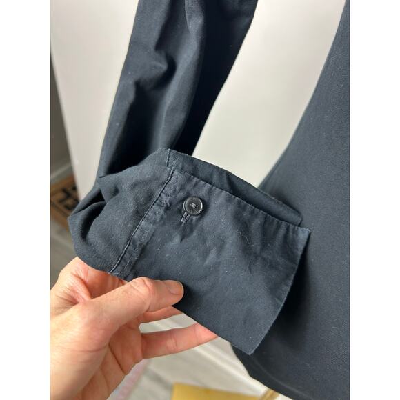 Anne Fontaine Nuage Button up Shirt Black Sz 0-2 Quiet Luxary Parisian - Picture 6 of 11